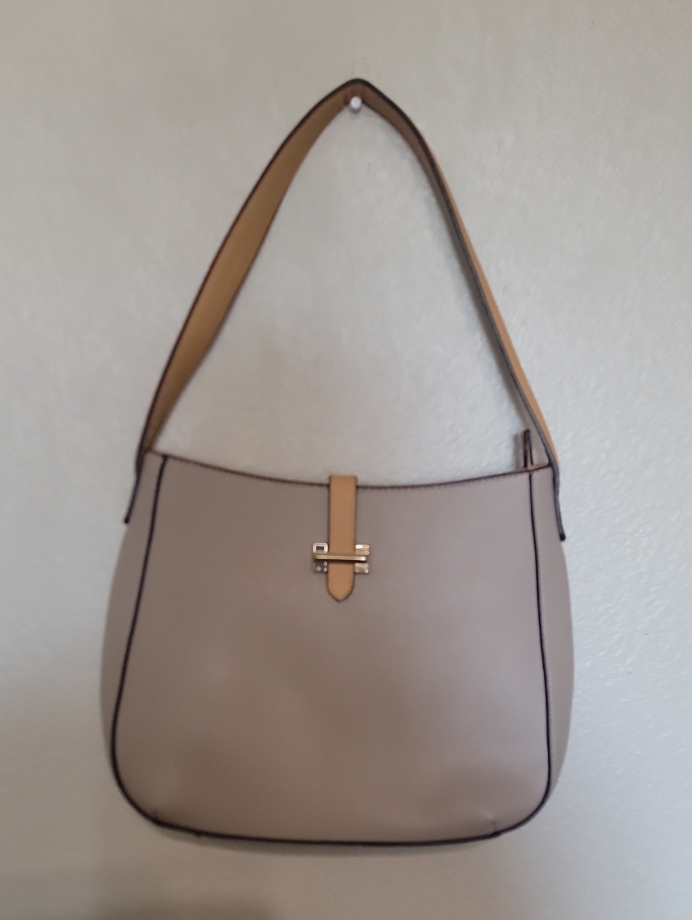 Taupe and Tan Women’s Shoulder Bag